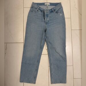 Abercrombie & Fitch Light High Rise Blue Dad Jeans